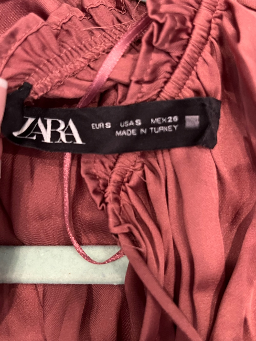 NEW Zara Satin Maxi Dress in Rust - Picture 3 of 3